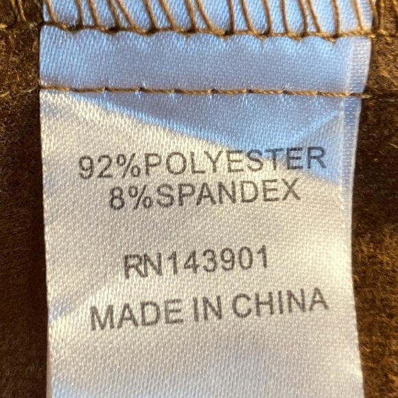 CoCo+Carmen SZ l/XL Brown Faux Suede Embroidered Jacket Western Boho Ranchland - Picture 8 of 9